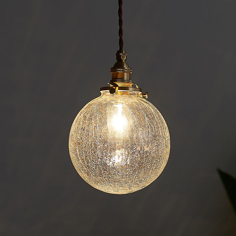 Retro glass pendant light