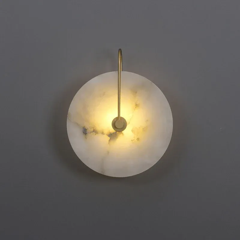 Elif Minimalism Gold Black Metal Resin Wall Lamp Bedroom Living Room