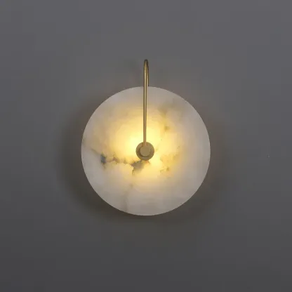 Elif Minimalism Gold Black Metal Resin Wall Lamp Bedroom Living Room