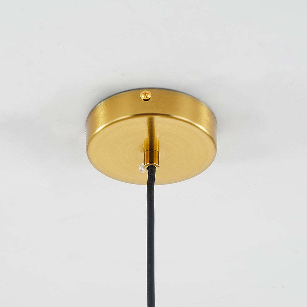 Hailie Nordic Glass Globe Pendant Light, Clear/Amber