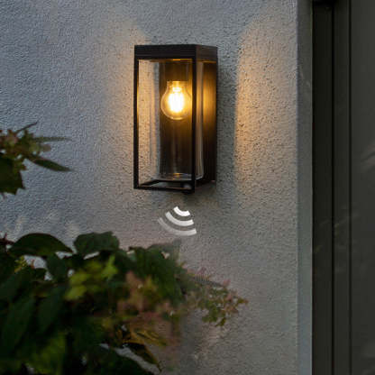 Orr Modern Rectangular Solar Waterproof Metal Glass Outdoor Wall Lamp