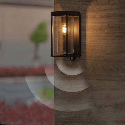 Orr Modern Rectangular Solar Waterproof Metal Glass Outdoor Wall Lamp