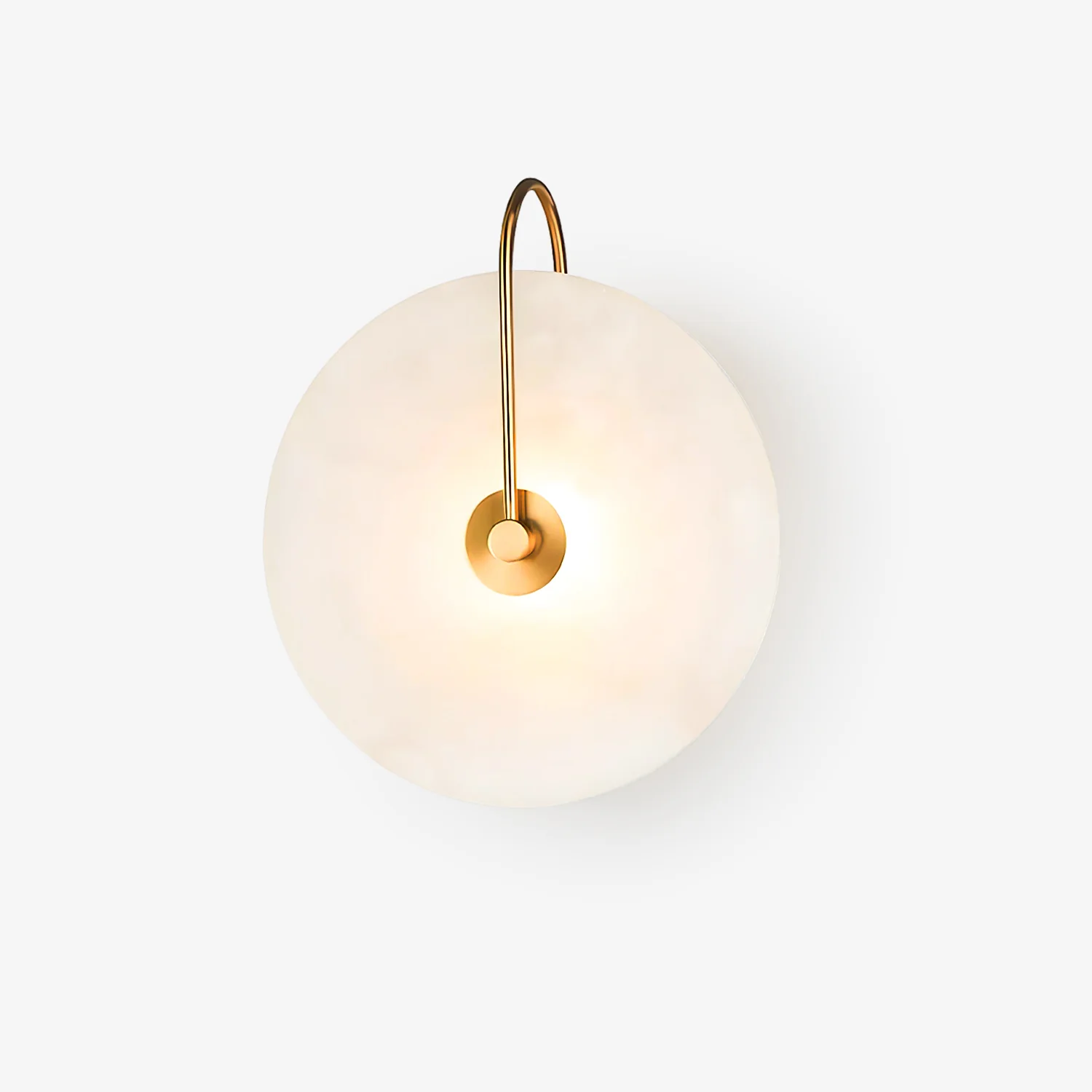 Jade Minimalism Gold Black Metal Alabaster Wall Lamp Bedroom Living Room