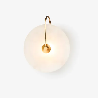 Jade Minimalism Gold Black Metal Alabaster Wall Lamp Bedroom Living Room