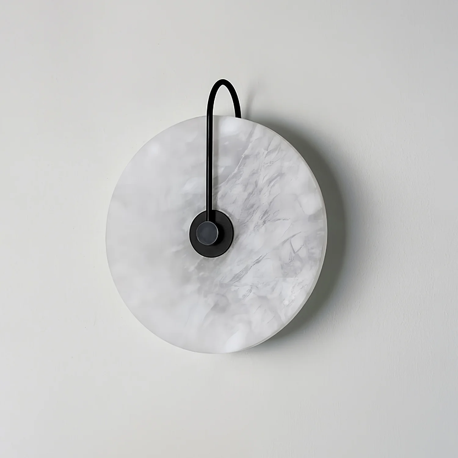 Jade Minimalism Gold Black Metal Alabaster Wall Lamp Bedroom Living Room