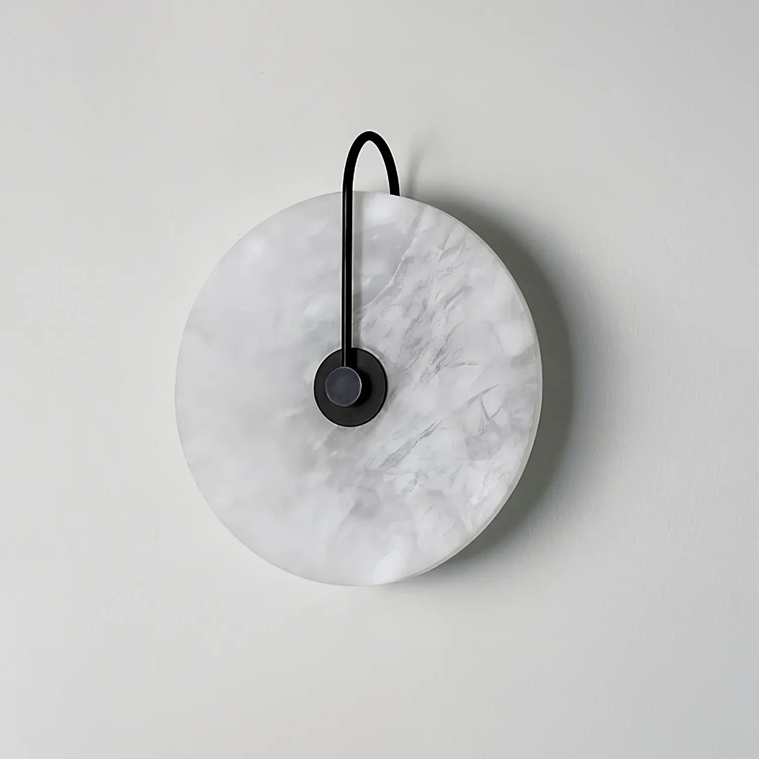 Jade Minimalism Gold Black Metal Alabaster Wall Lamp Bedroom Living Room
