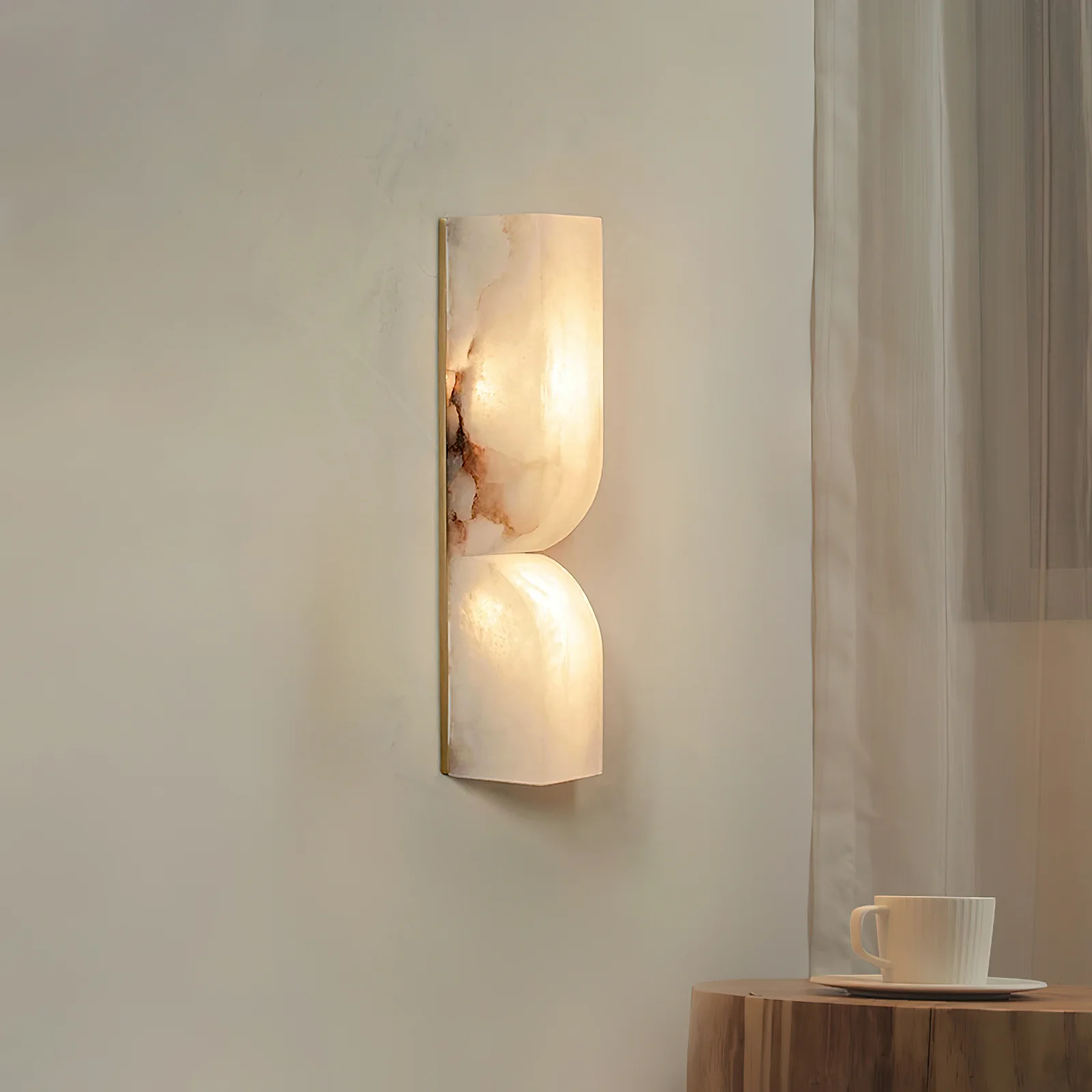 Jade Alabaster Rectangular Modern Wall Light Shades Hallway Bedroom