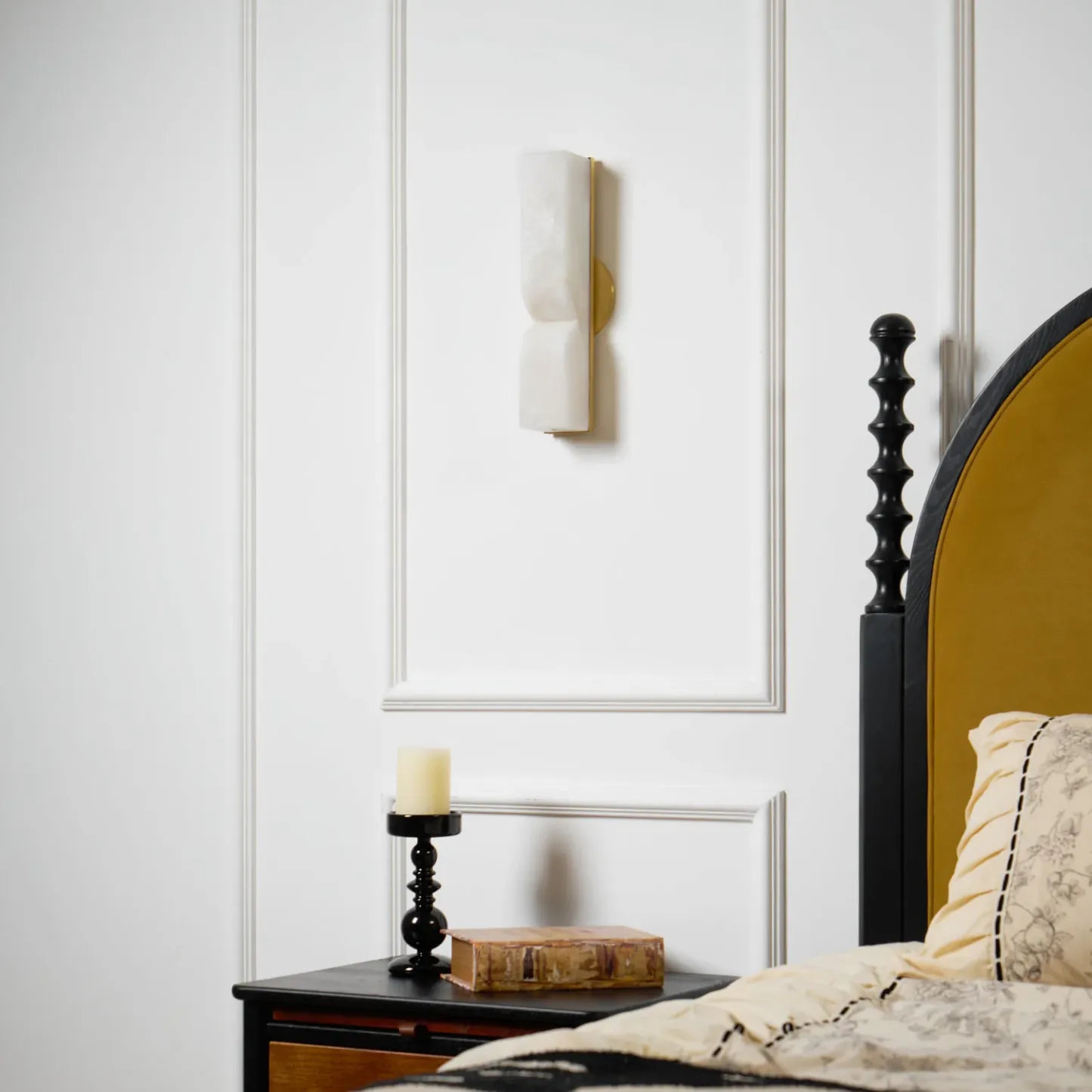 Jade Alabaster Rectangular Modern Wall Light Shades Hallway Bedroom