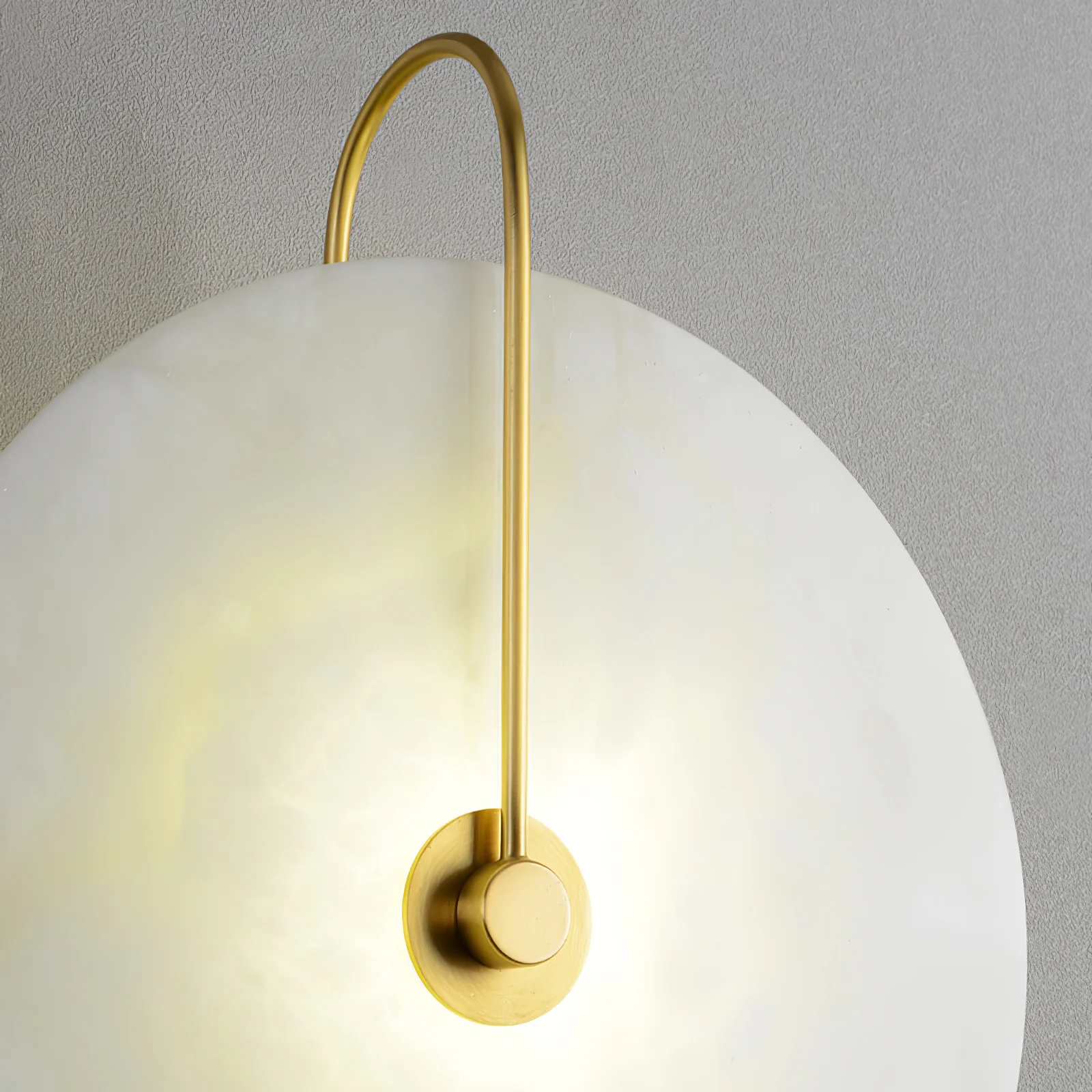 Jade Minimalism Gold Black Metal Alabaster Wall Lamp Bedroom Living Room