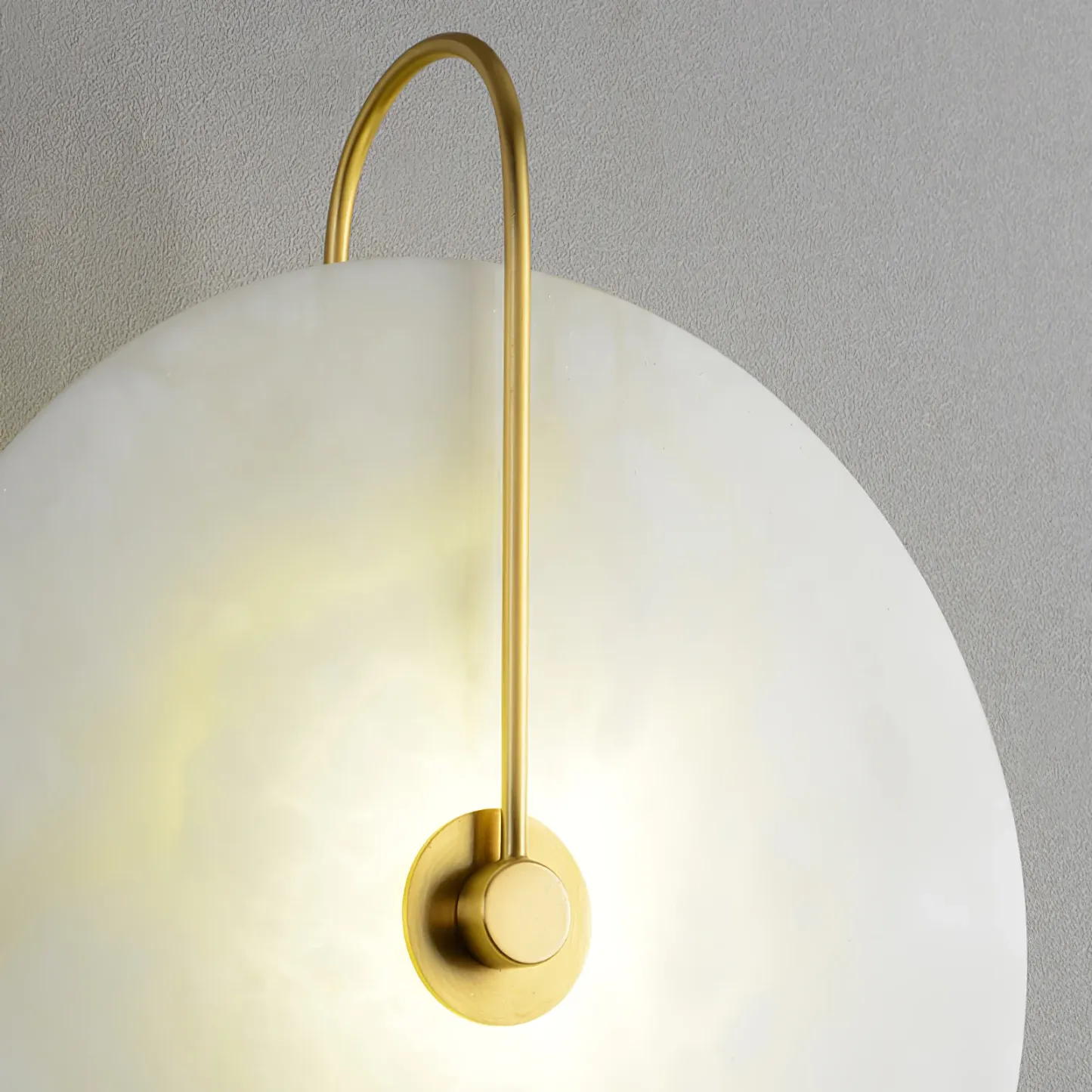 Jade Minimalism Gold Black Metal Alabaster Wall Lamp Bedroom Living Room