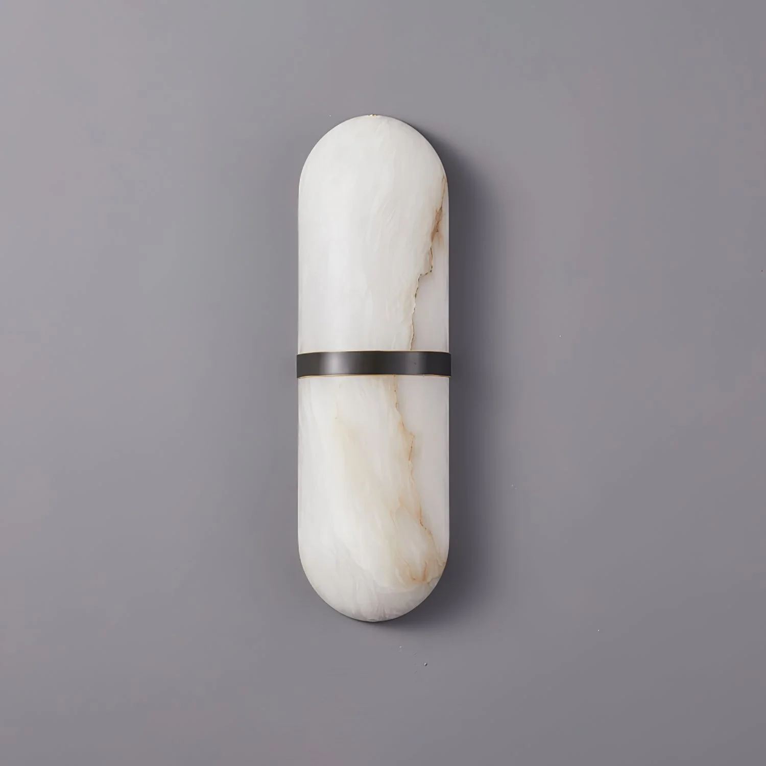 Elif Artistic Pill Metal Alabaster Wall Lamp Living Room Bedroom