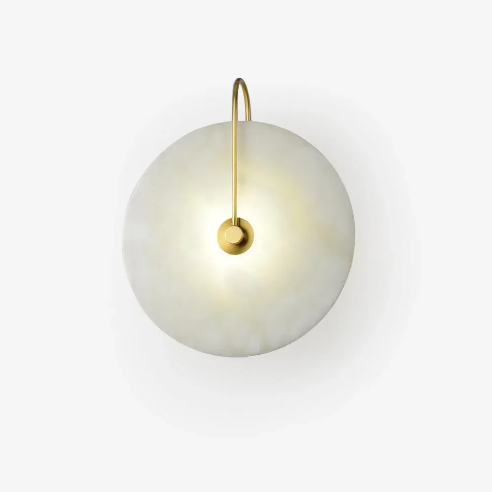 Jade Minimalism Gold Black Metal Alabaster Wall Lamp Bedroom Living Room