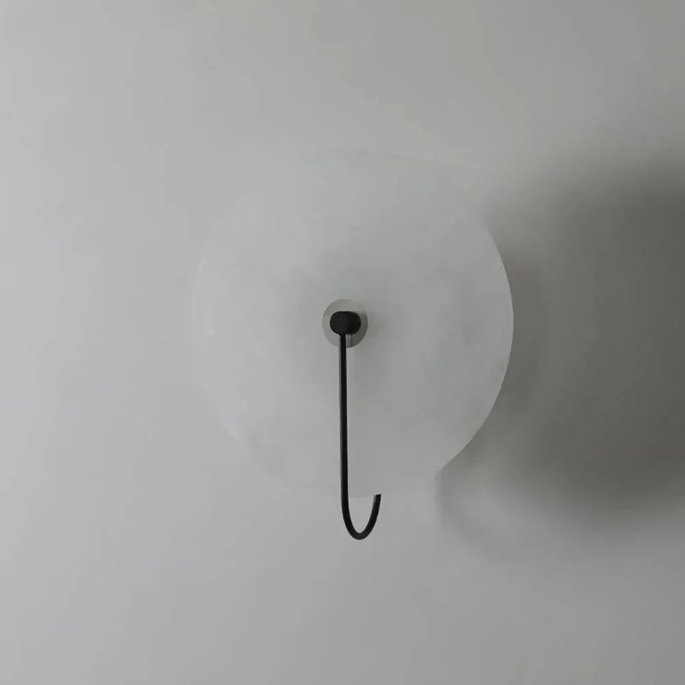 Jade Minimalism Gold Black Metal Alabaster Wall Lamp Bedroom Living Room