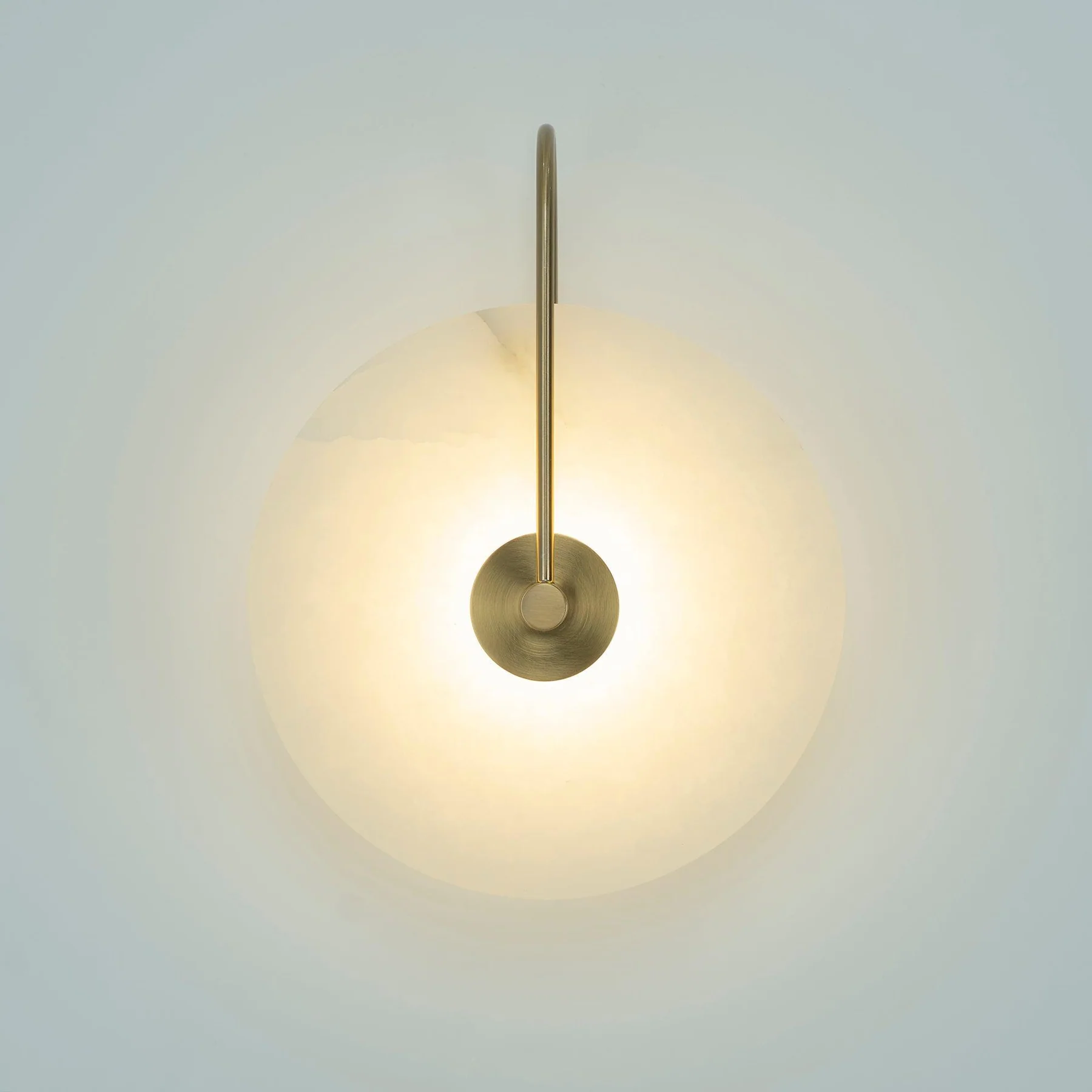 Jade Minimalism Gold Black Metal Alabaster Wall Lamp Bedroom Living Room