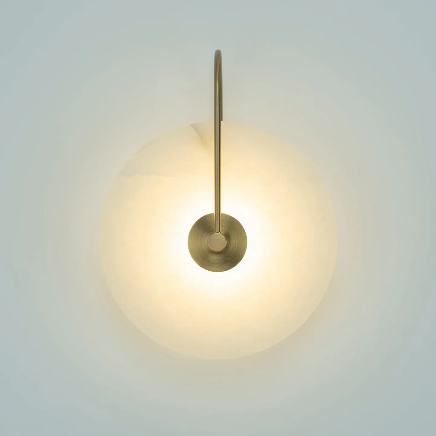 Jade Minimalism Gold Black Metal Alabaster Wall Lamp Bedroom Living Room