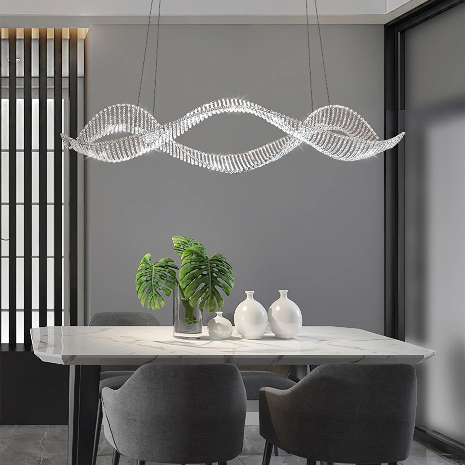 Marilyn Gorgeous Artistic Metal Crystal Chandelier Living Room Dining Room