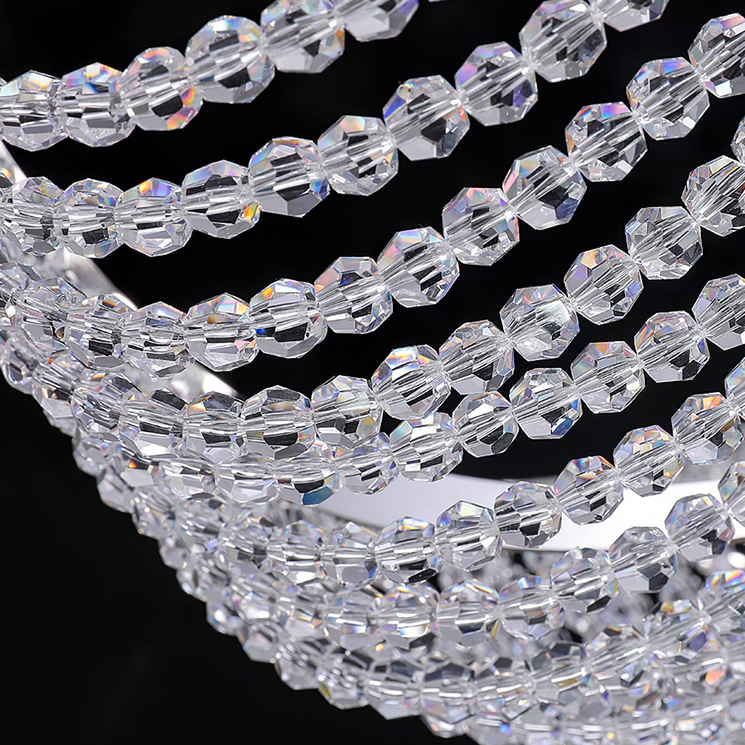 Marilyn Gorgeous Unusual Metal Crystal Chandelier Living Room Dining Room