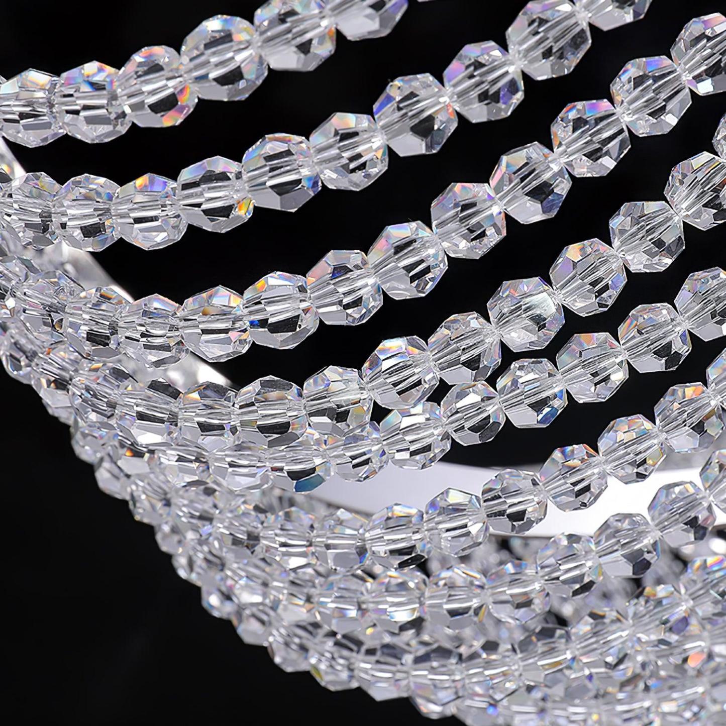 Marilyn Gorgeous Unusual Metal Crystal Chandelier Living Room Dining Room