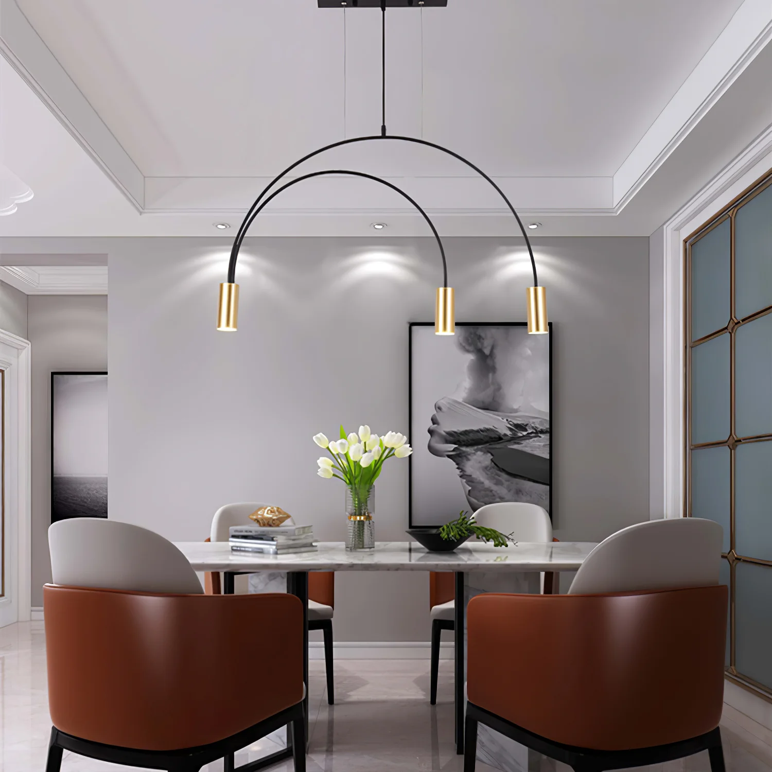 Valentina Modern Minimalism Metal Pendant Light Living Room Dining Room