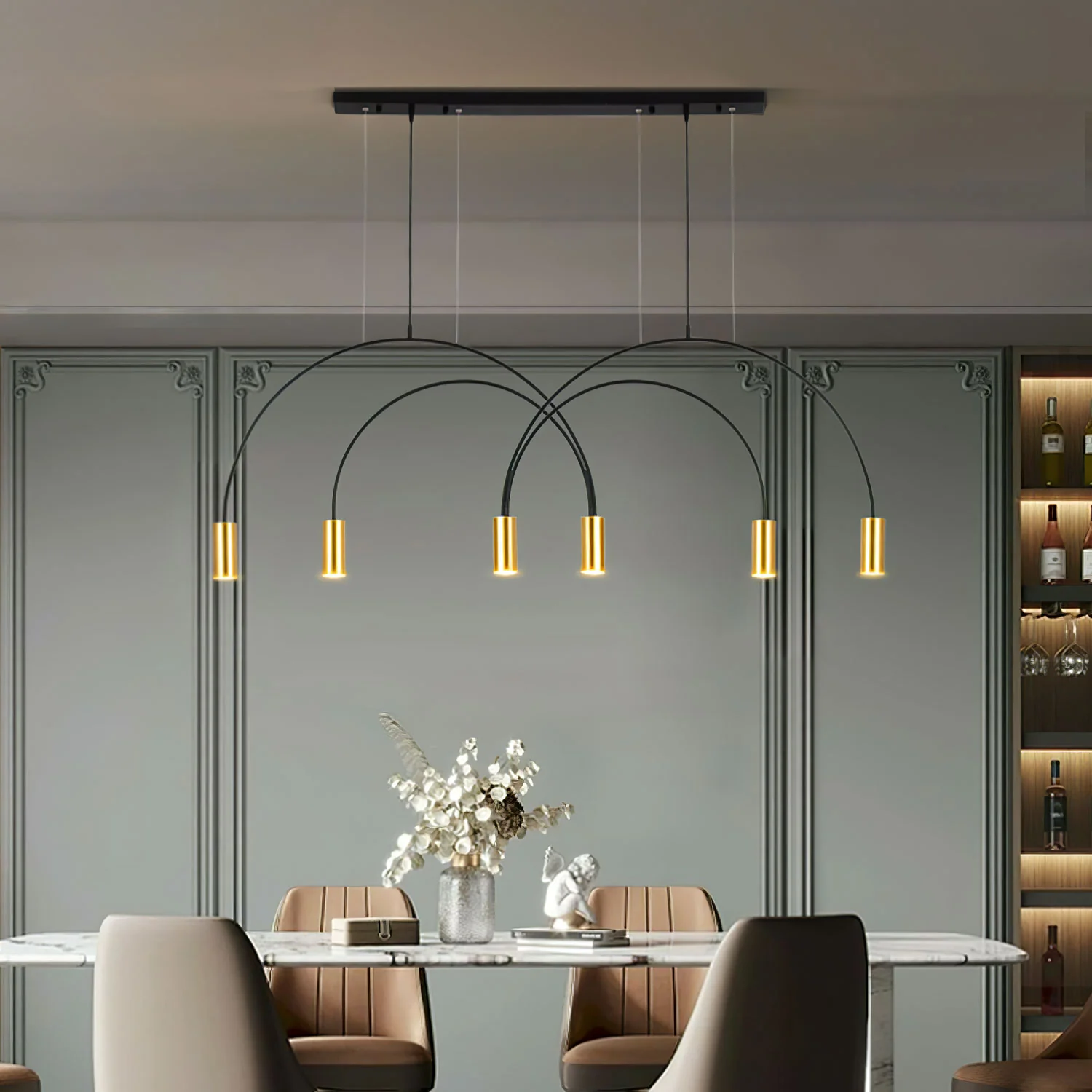 Valentina Modern Minimalism Metal Pendant Light Living Room Dining Room