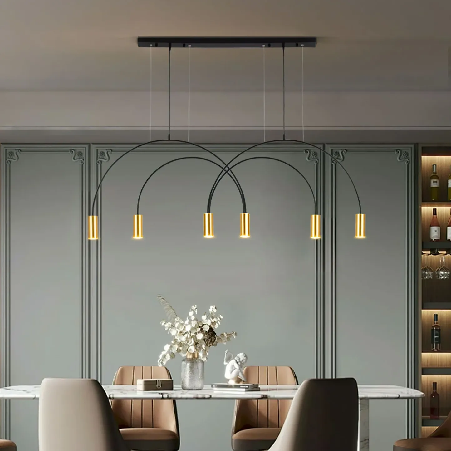 Valentina Modern Minimalism Metal Pendant Light Living Room Dining Room