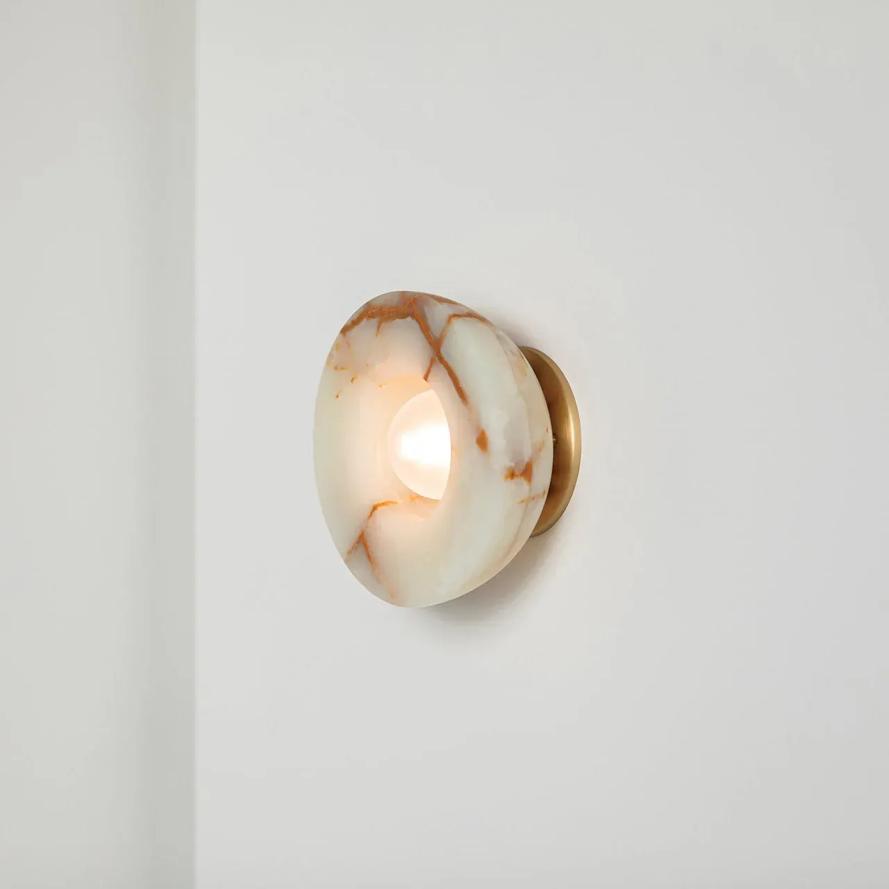 Elif Minimalism Unusual Marble Metal Wall Lamp Bedroom Dining Room