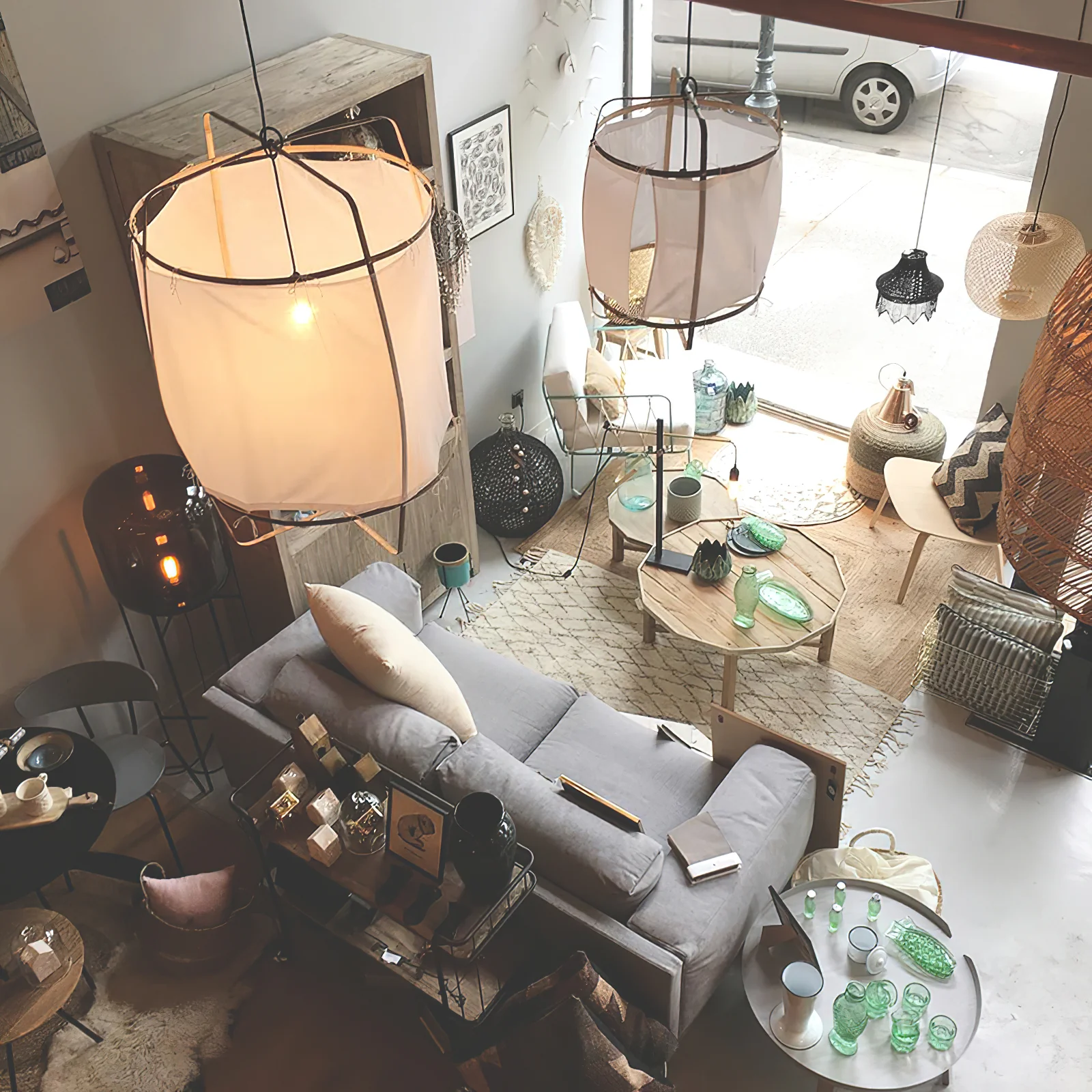 Ozawa Modern Cottage Fabric Pendant Light Shades Living Dining Room Bedroom