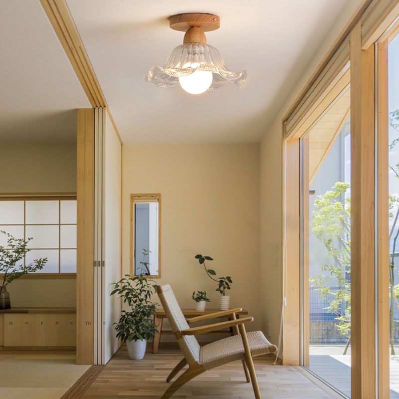 Sanna Nordic Minimalist Semi-Flush Mount Ceiling Light