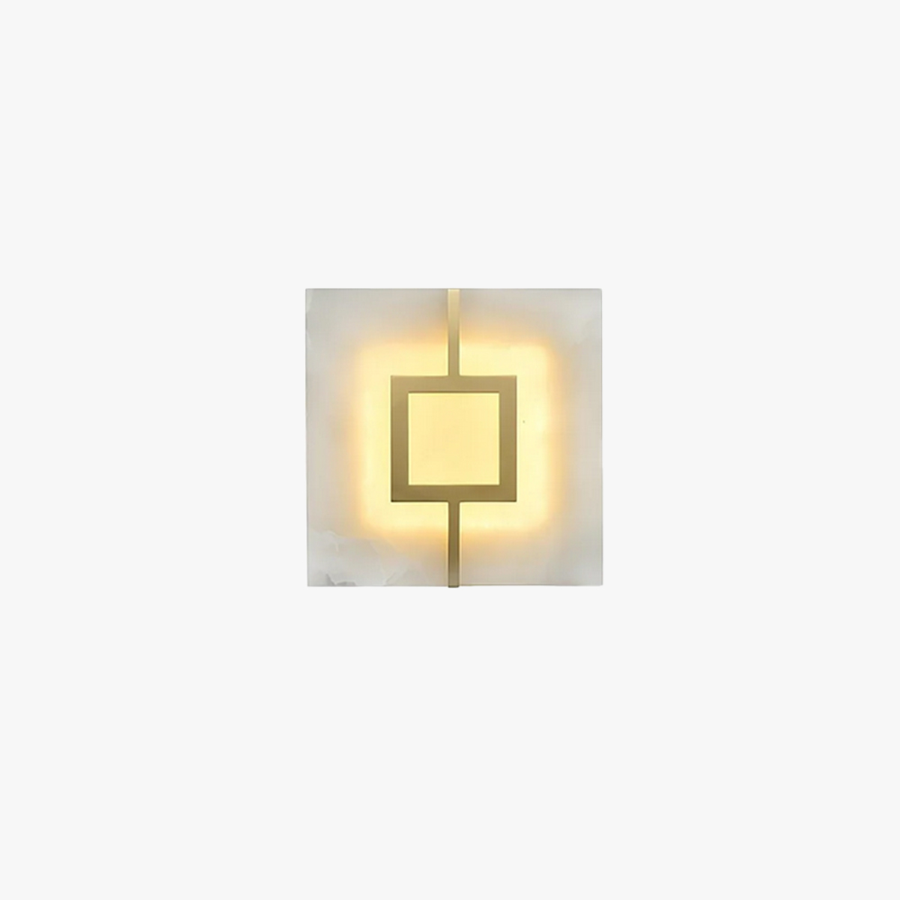 Jade Geometric Modern Rectangular Alabaster Wall Lamp Living Room Bedroom