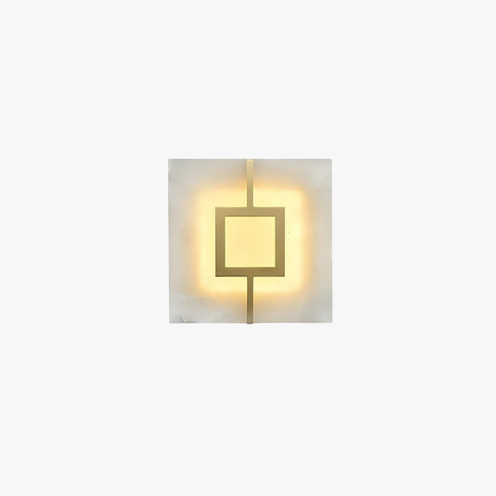 Jade Geometric Modern Rectangular Alabaster Wall Lamp Living Room Bedroom