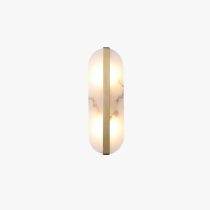 Jade Modern Oval Alabaster Brass Wall Lamp Living Room Bedroom