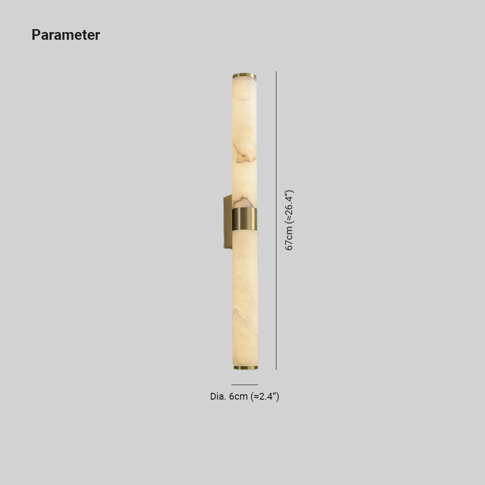 Jade Modern Line Alabaster Brass Wall Light Living Room Bedroom