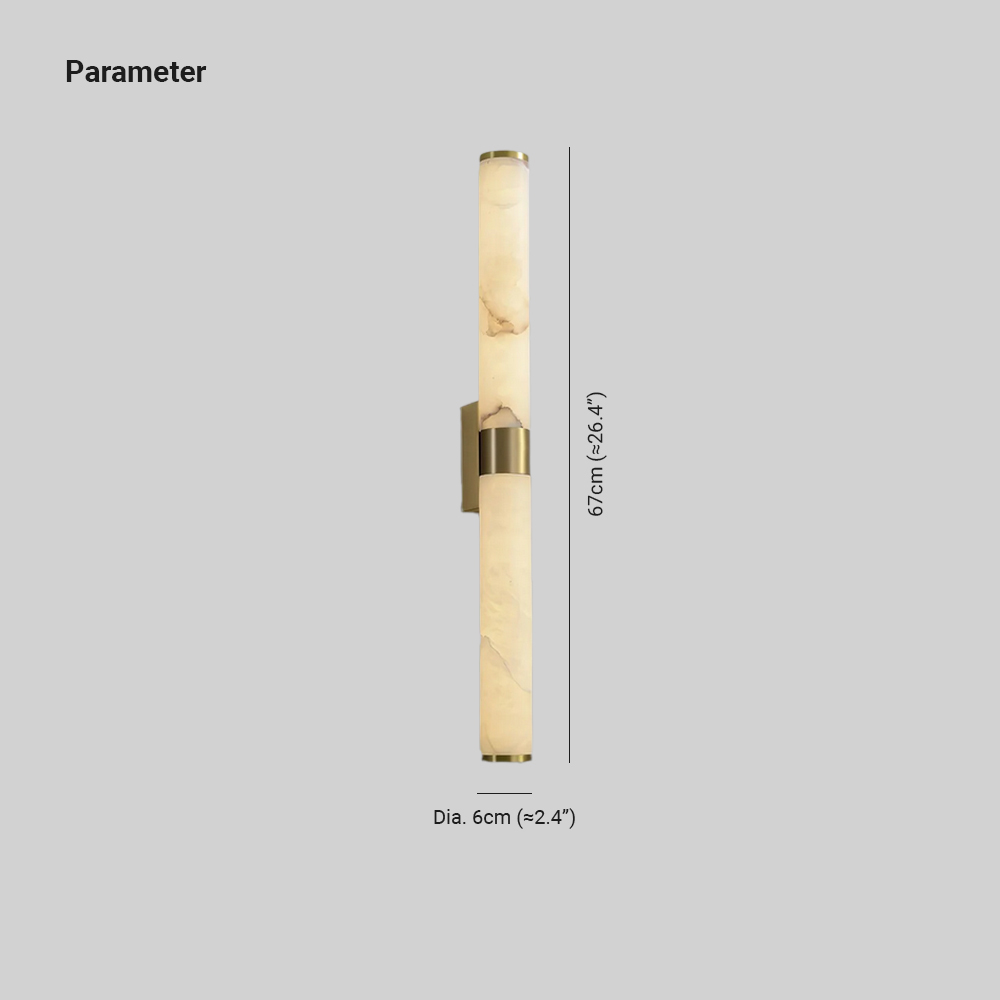 Jade Modern Line Alabaster Brass Wall Light Living Room Bedroom