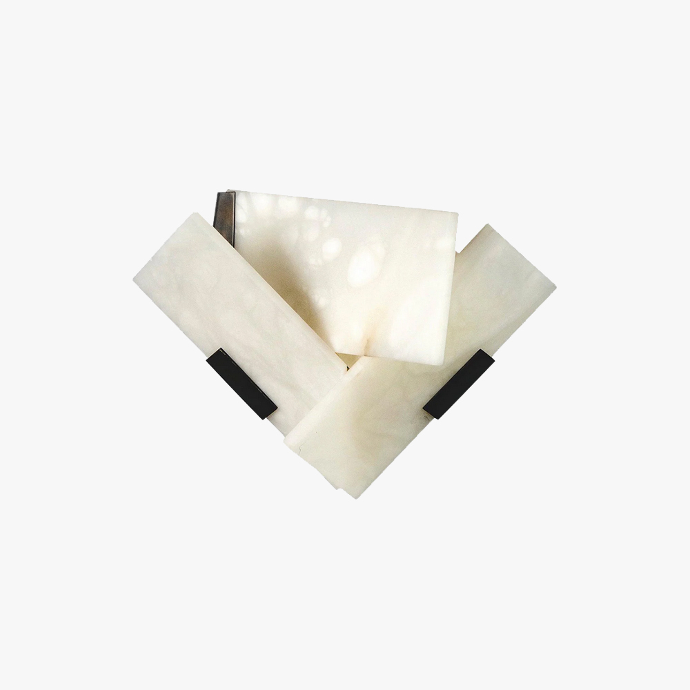 Jade Alabaster Geometric Contemporary Wall Light Living Room