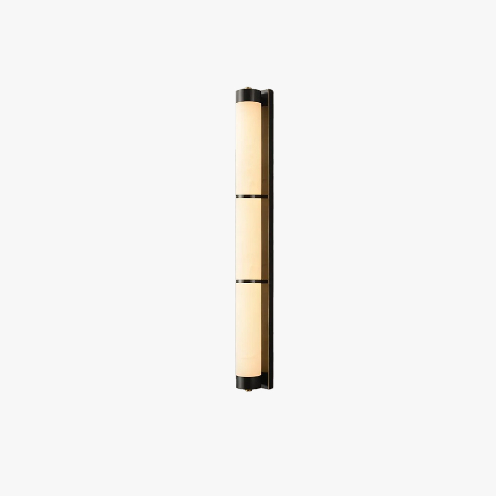 Jade Cylindra Alabaster Brass Wall Light Living Room Bedroom