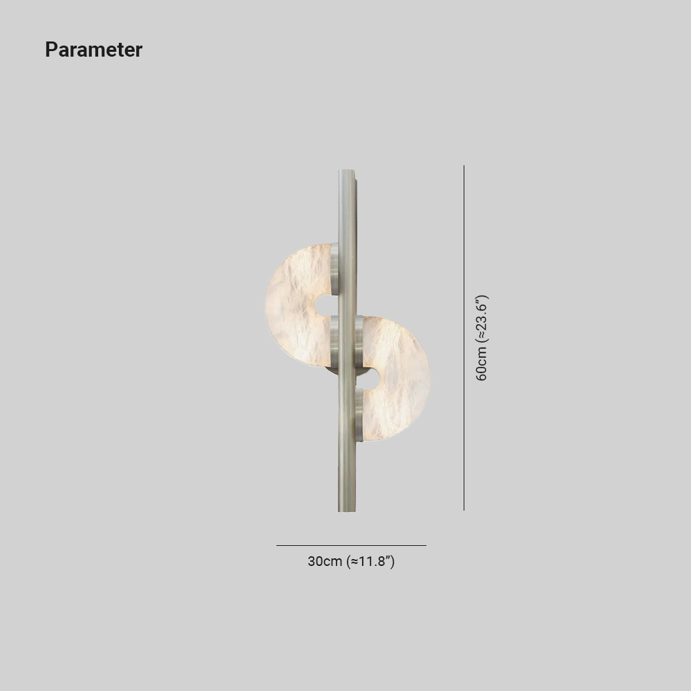 Jade Dolly Alabaster Modern Wall Light Living Room Bedroom
