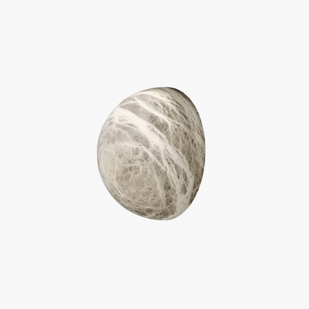 Jade Snowflake Alabaster Metal Wall Light Living Room Bedroom