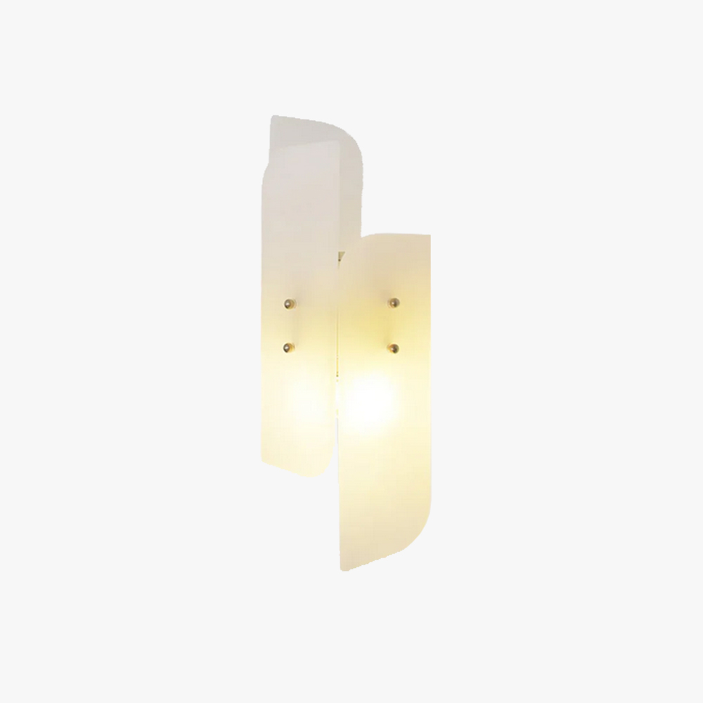 Jade Contemporary Metal Alabaster Wall Light Living Room Bedroom