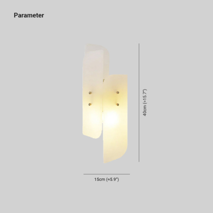 Jade Contemporary Metal Alabaster Wall Light Living Room Bedroom