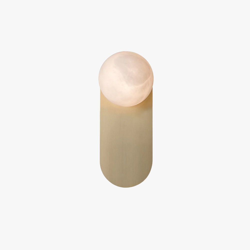 Jade Wall Light Minimalism Metal Alabaster Living Room Bedroom