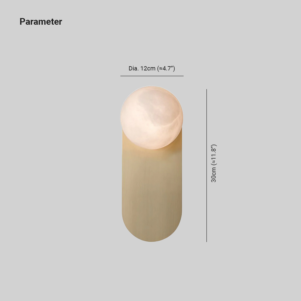 Jade Wall Light Minimalism Metal Alabaster Living Room Bedroom
