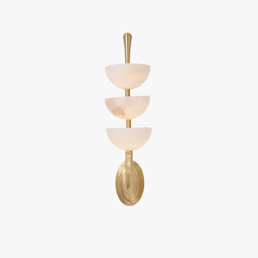 Jade Modern Triple Alabaster Wall Light Living Room Bedroom