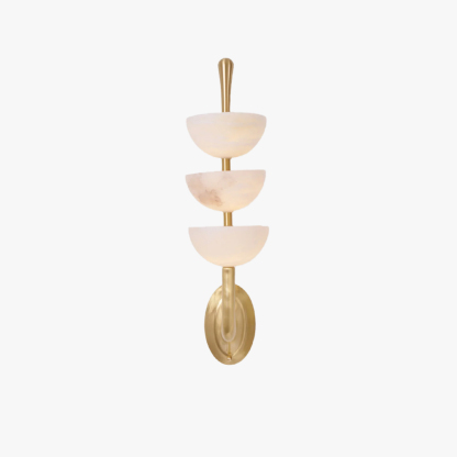 Jade Modern Triple Alabaster Wall Light Living Room Bedroom