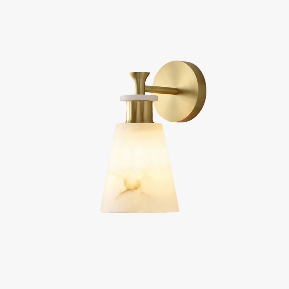 Jade Modern Tapered Alabaster Wall Light Living Room Bedroom