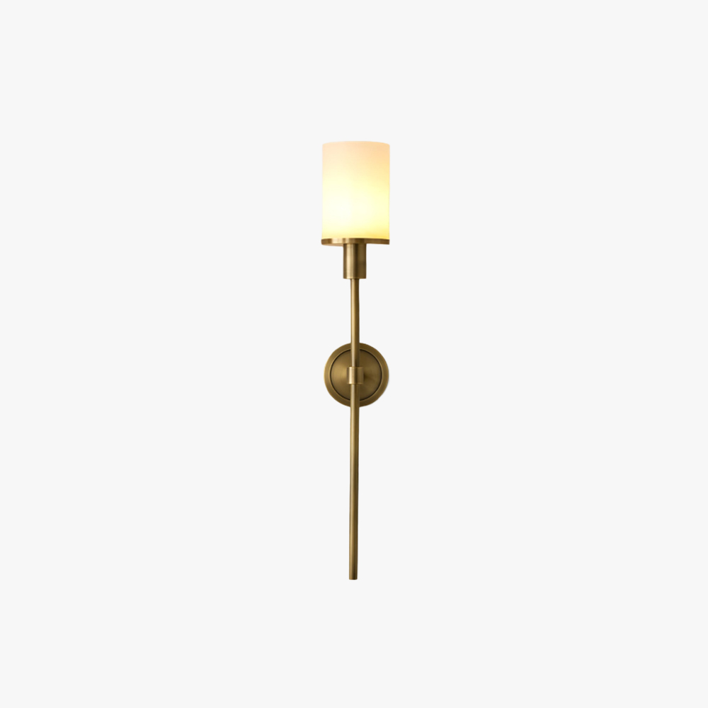 Jade Tracie Classic Metal Alabaster Wall Light Living Room Bedroom