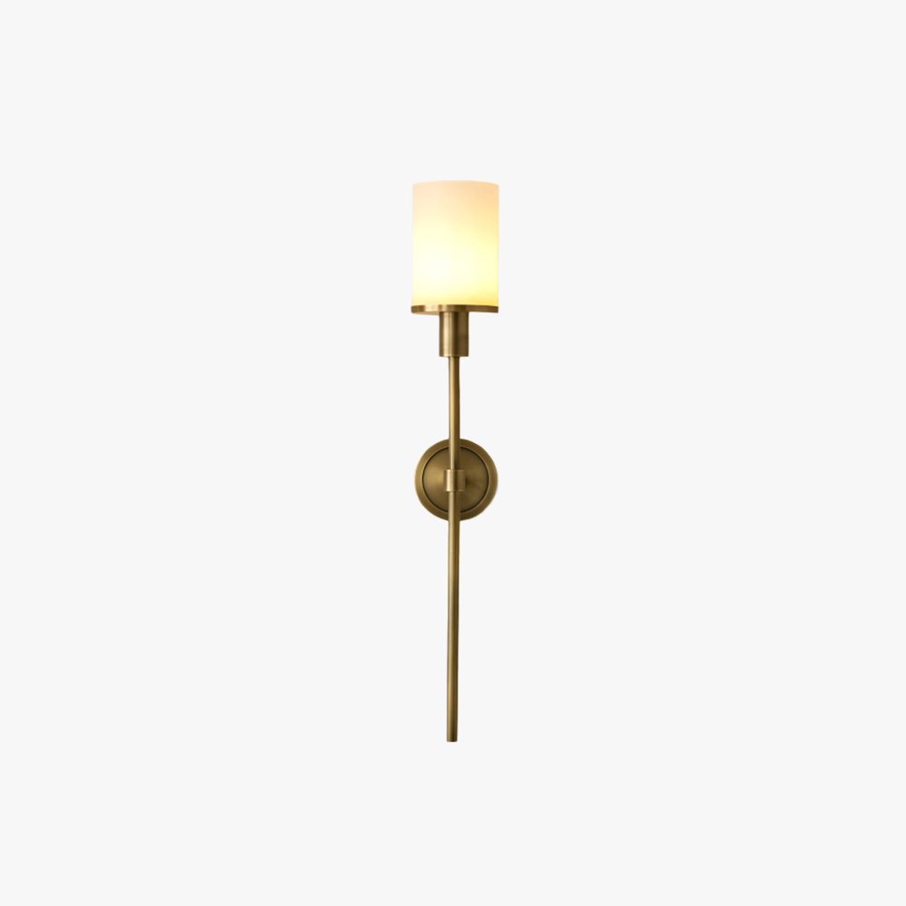 Jade Tracie Classic Metal Alabaster Wall Light Living Room Bedroom