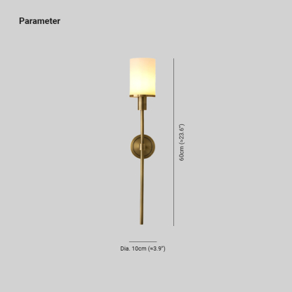 Jade Tracie Classic Metal Alabaster Wall Light Living Room Bedroom