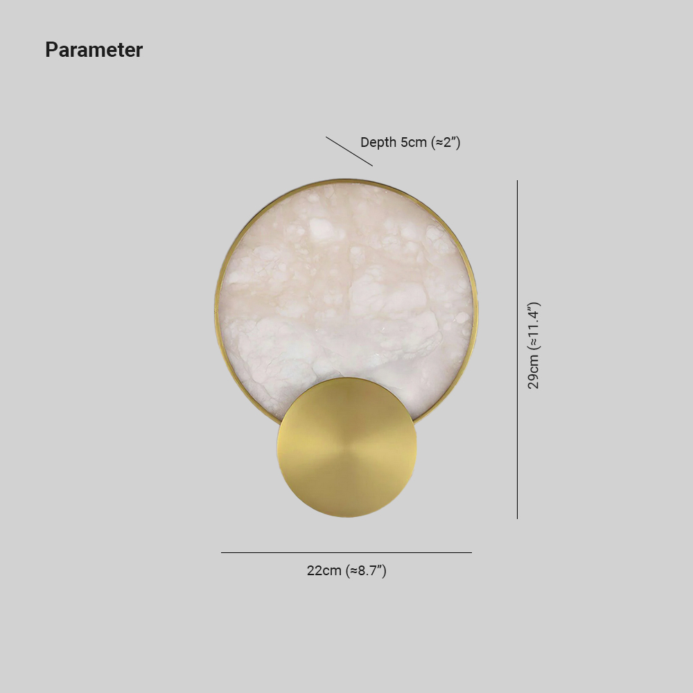 Jade Modern Terra Svet Alabaster Wall Light Living Room Bedroom