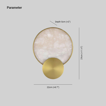 Jade Modern Terra Svet Alabaster Wall Light Living Room Bedroom