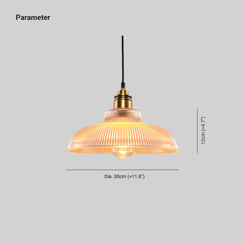 Sanna Industrial LED Pendant Light Clear/Amber Bedroom/Restaurant